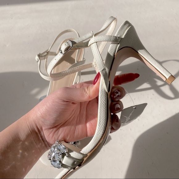 New embellished crystal white heels wedding party - Picture 7 of 12